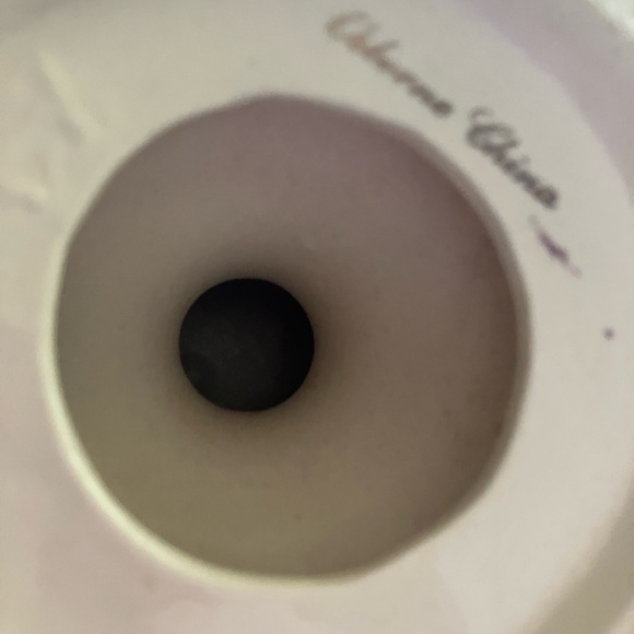 VINTAGE GOLD PEDESTAL DISH OSBORNE CHINA CROWN MARK RIPPLED RIM COURTING COUPLE - Picture 6 of 7